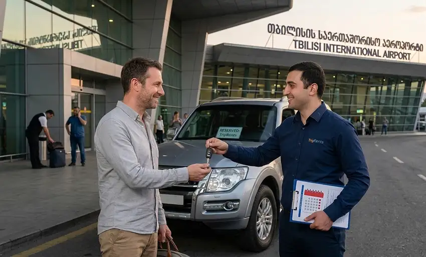 car rental detailed booking process in Tbilisi